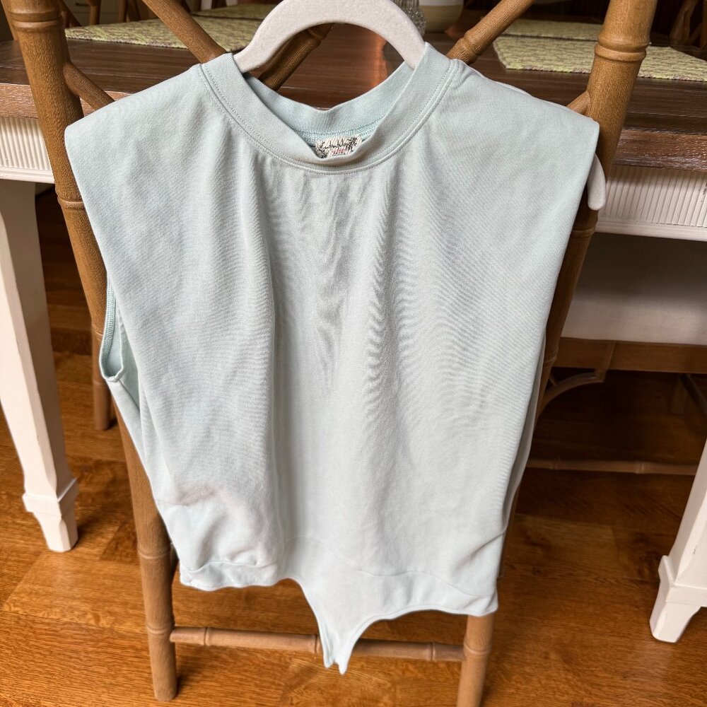 Intimately by Free People Bodysuit Top in Frosty Blue -Size Small